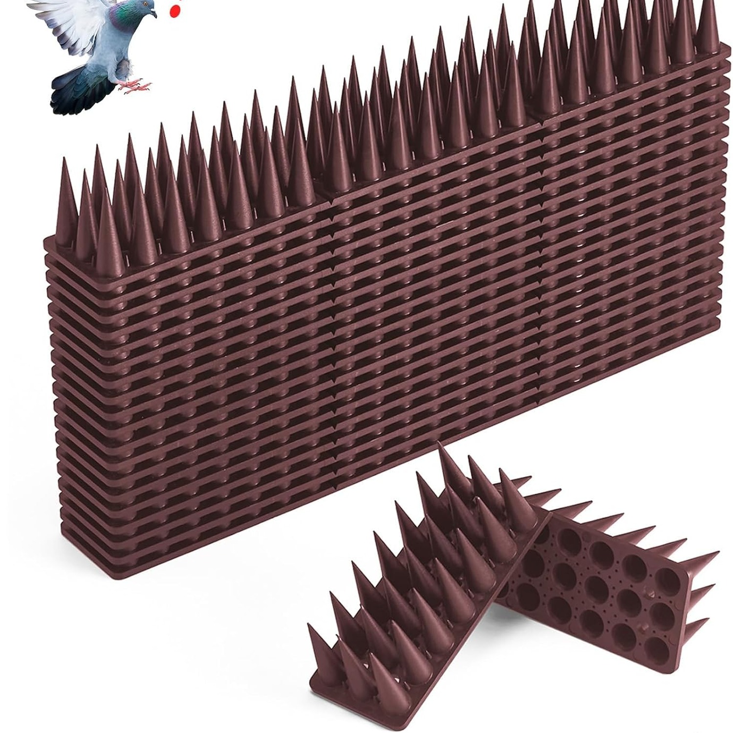 Animal Deterrent Spikes 20 Pack, a stainless steel bird spike kit from American Pest Spikes