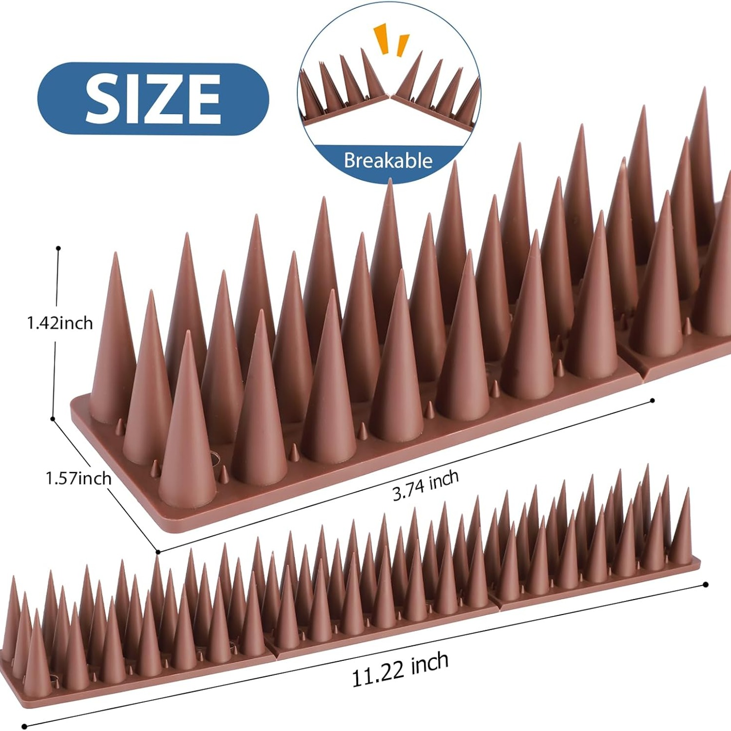 Anti-Climb Animal Spikes 20 Pack, detail view