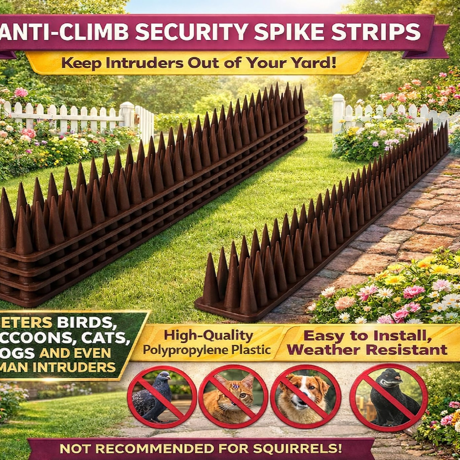 Cat and Rodent Anti-Climb Spikes 12 Pack