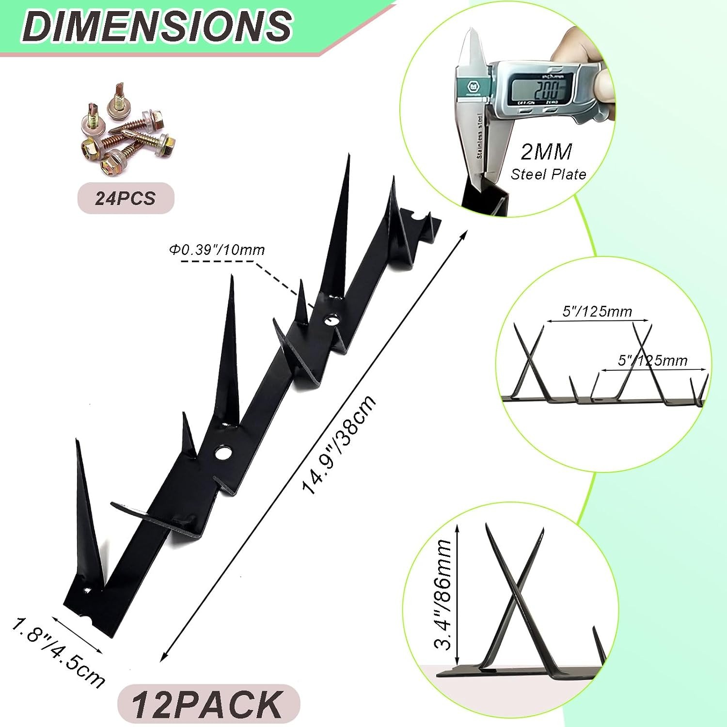 Heavy Duty Security Fence Spikes