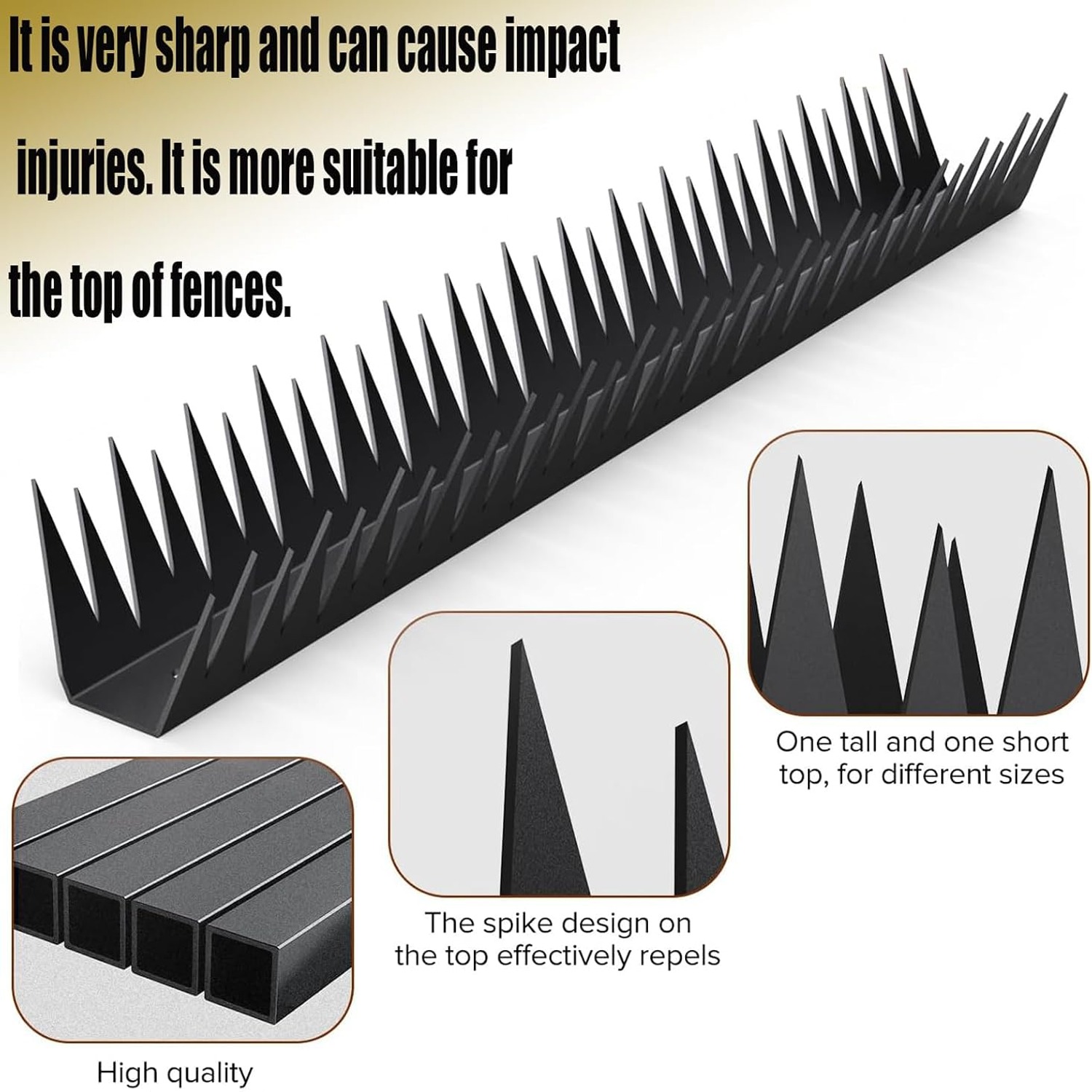 Metal Anti-Climb Fence Spikes (6 Pack)