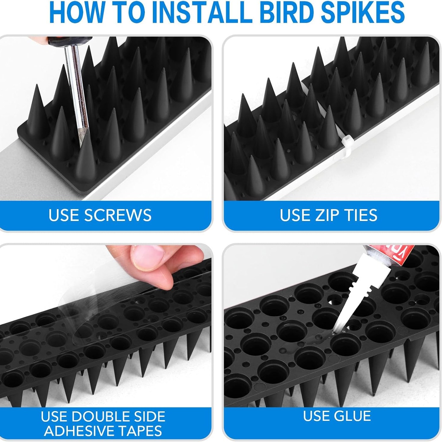 Raccoon and Cat Deterrent Spikes 20 Pack