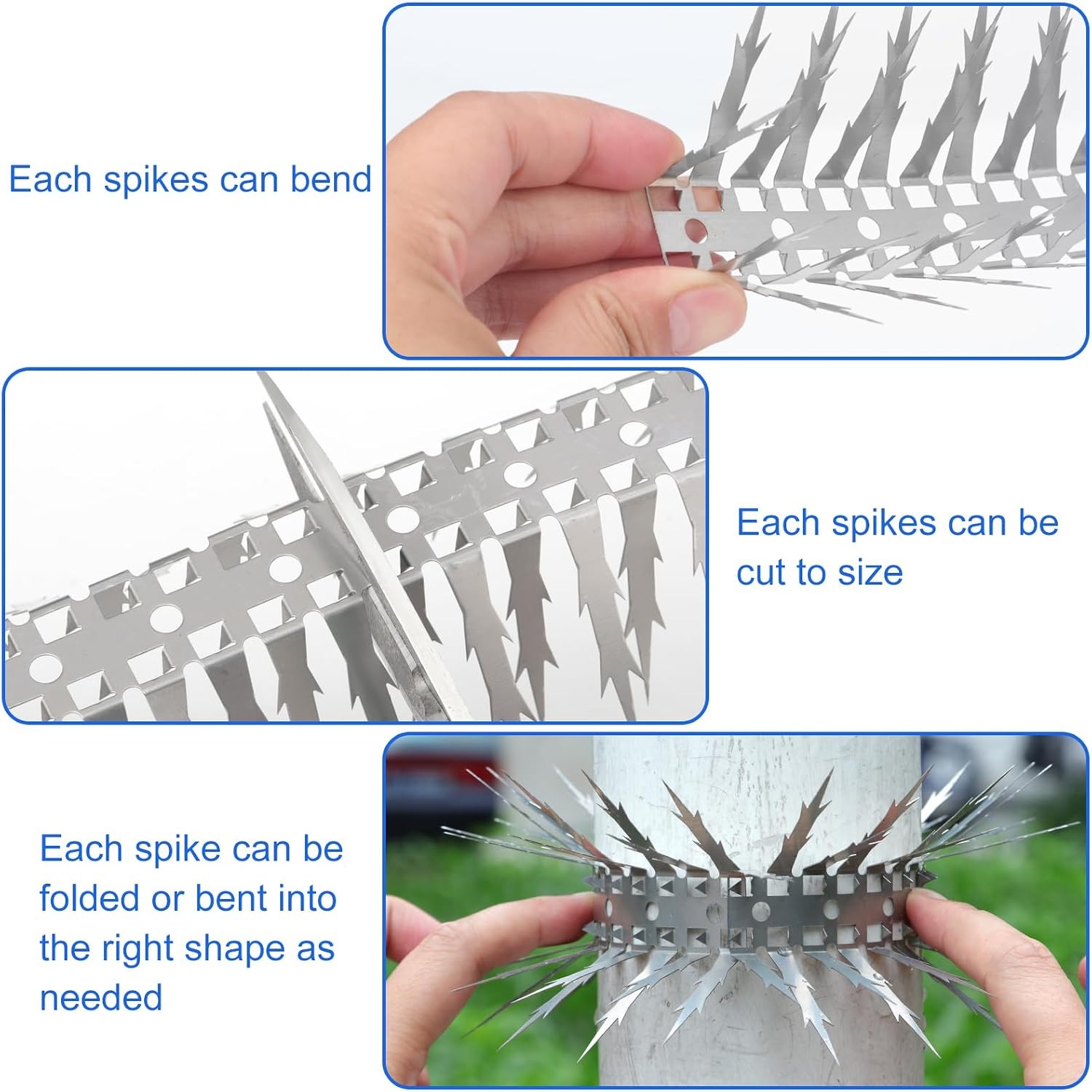 Bird Deterrent Spikes 10 ft Stainless Steel Strip Set: image 4