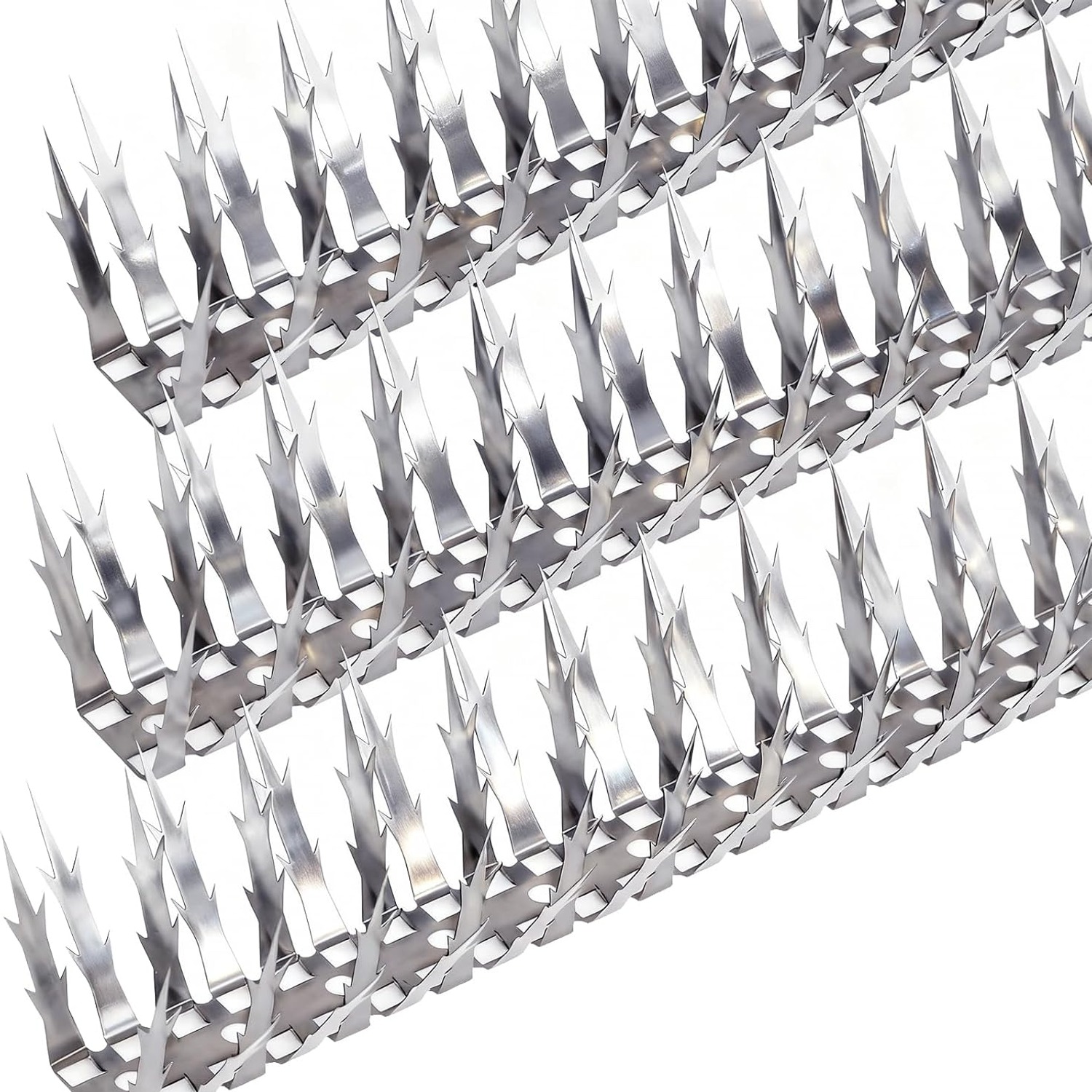 Bird Deterrent Spikes 10 ft Stainless Steel Strip Set