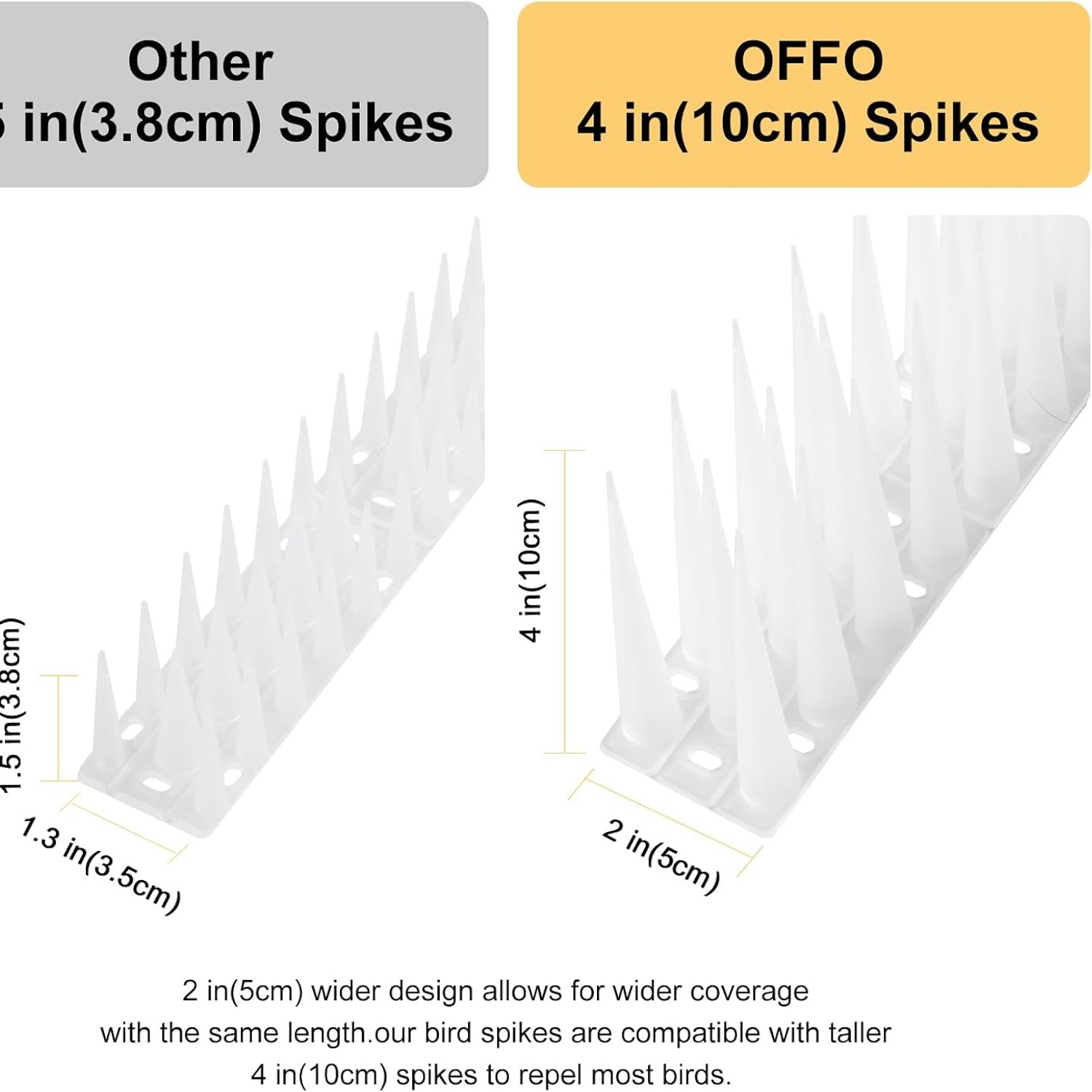 Extra Tall Plastic Bird Spikes 8 ft Pack: image 3