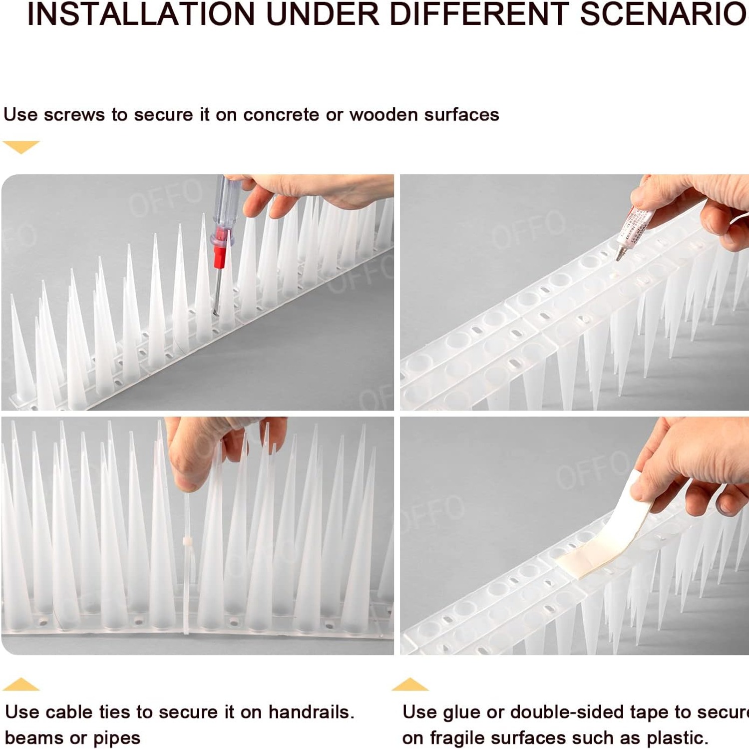 Extra Tall Plastic Bird Spikes 8 ft Pack: image 7