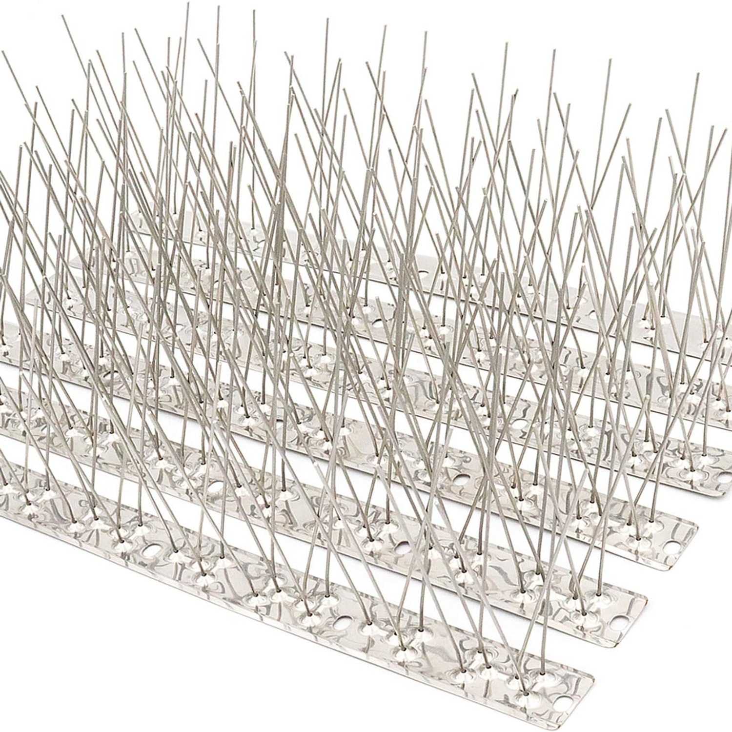 QIEGL Stainless Steel Pigeon Spikes, 23 Strips, 25 ft Coverage