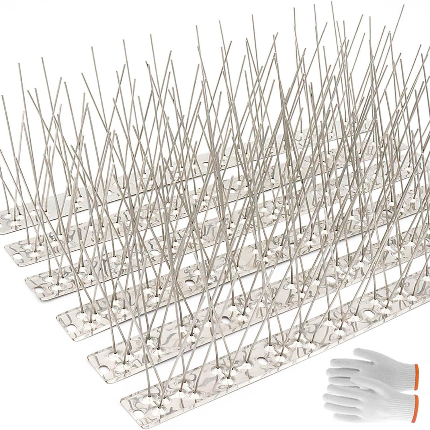 QIEGL Stainless Steel Pigeon Spikes, 23 Strips, 25 ft Coverage: image 7