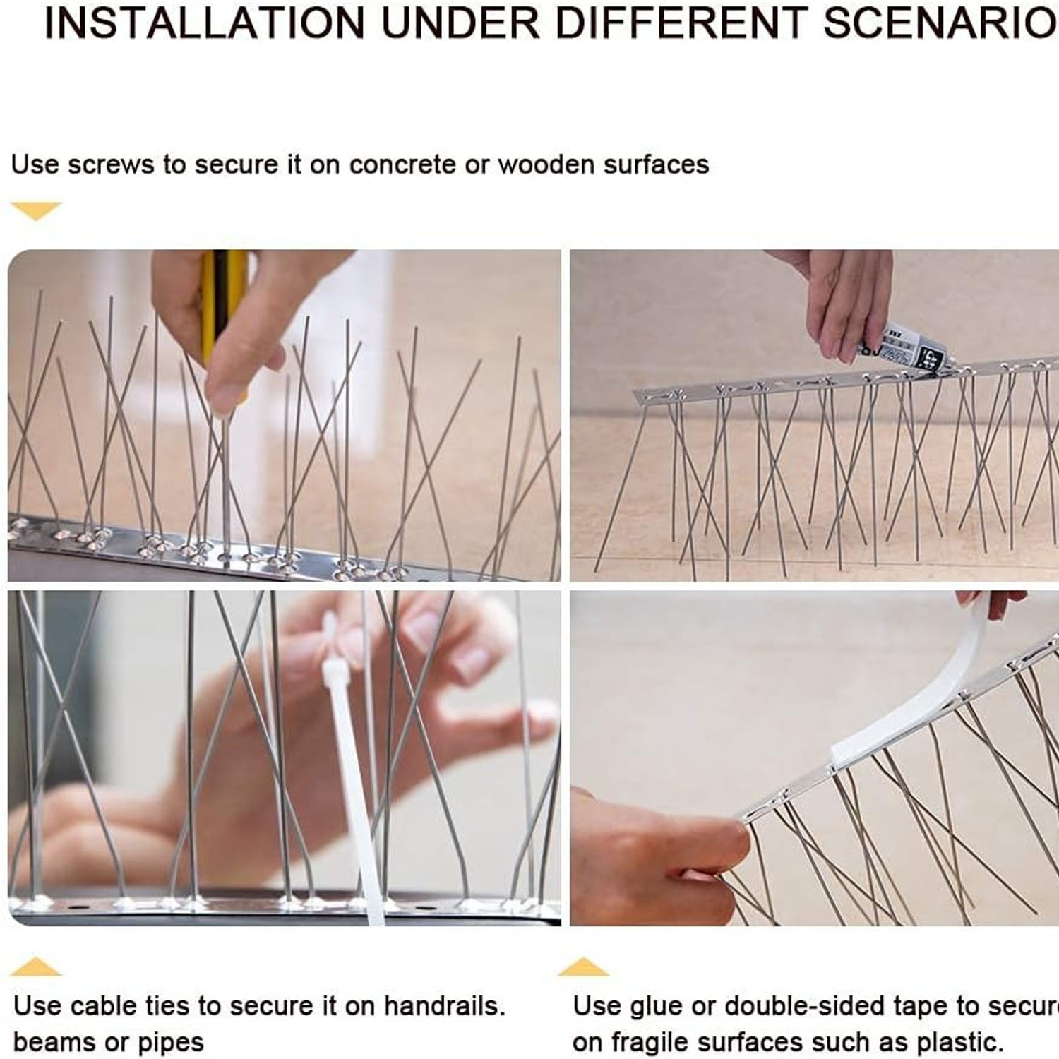 Stainless Steel Bird Spikes 10 ft Kit: image 7