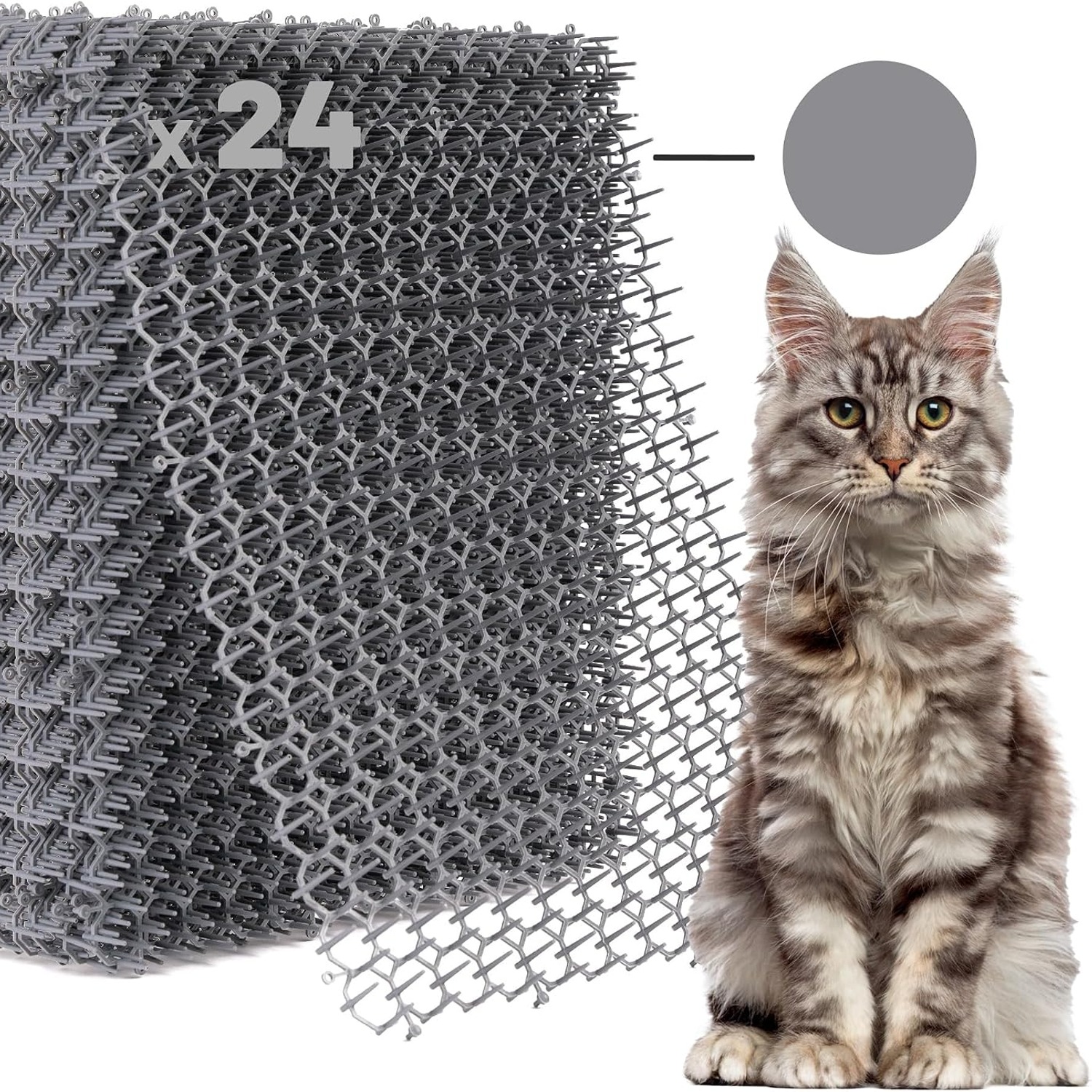 Extra Large Cat Scat Mat 10 Pack with Flexible Spikes: image 2