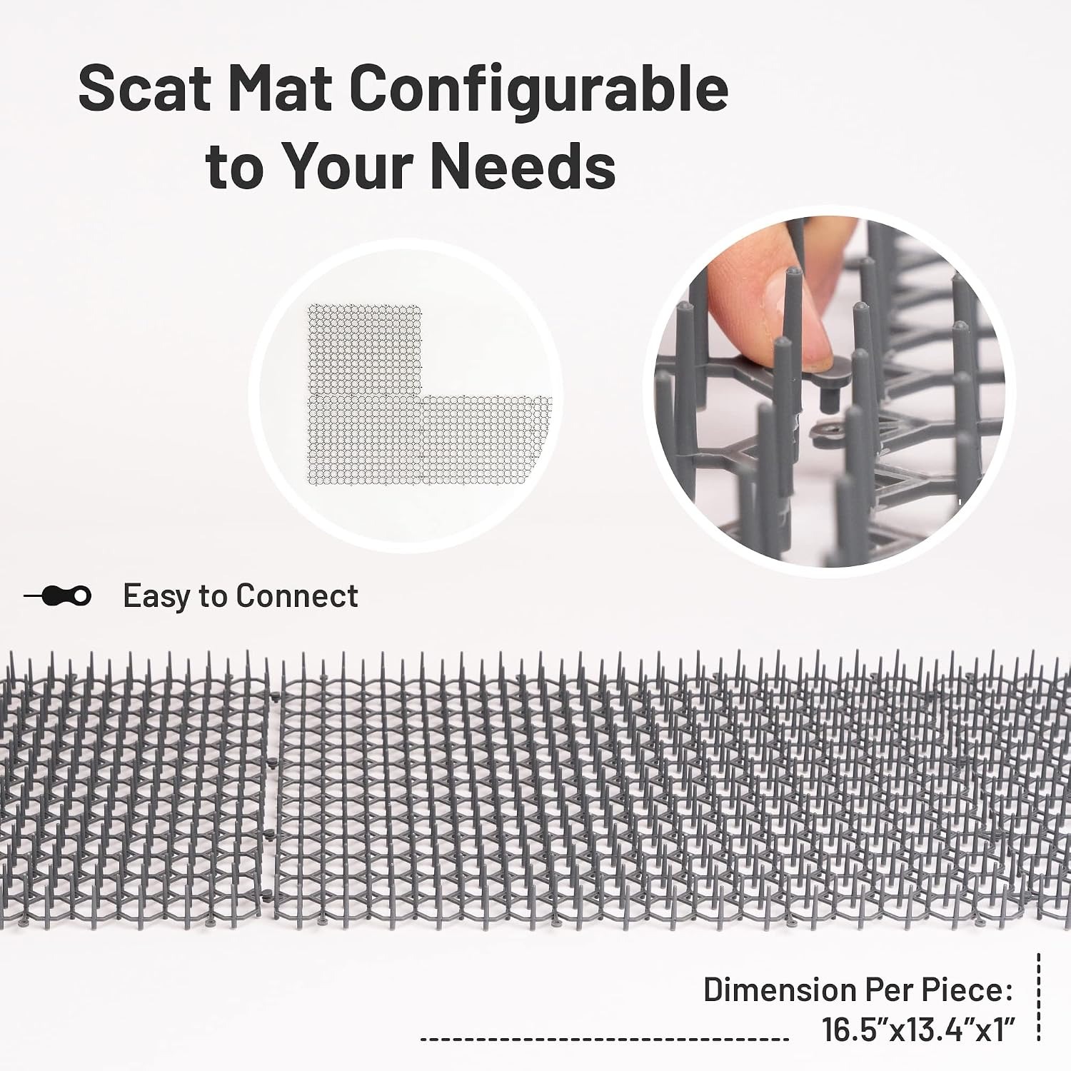 Extra Large Cat Scat Mat 10 Pack with Flexible Spikes: image 3