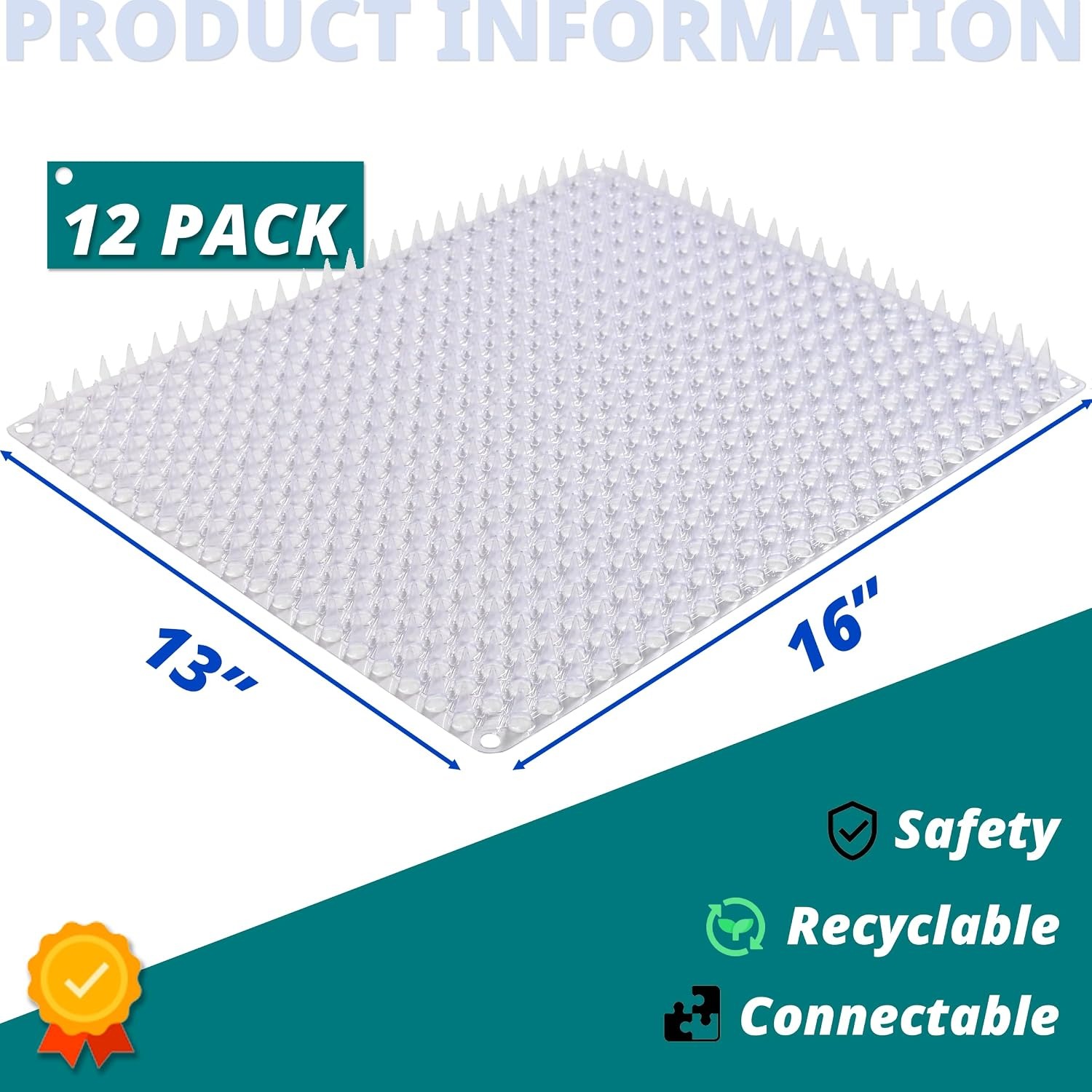 Interlocking Scat Mats 12 Pack Pet Deterrent Set: image 2
