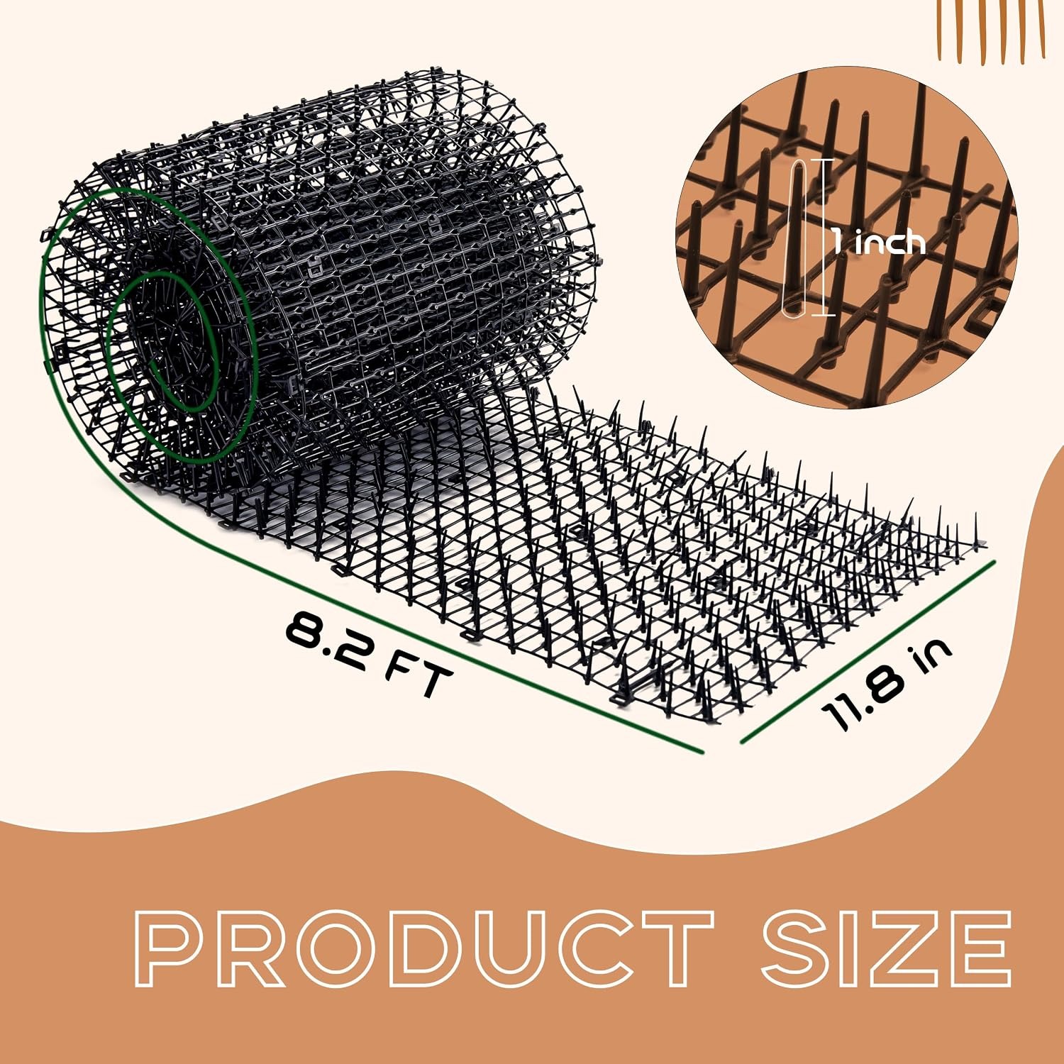 16 ft Scat Mat Roll with Garden Staples: image 3
