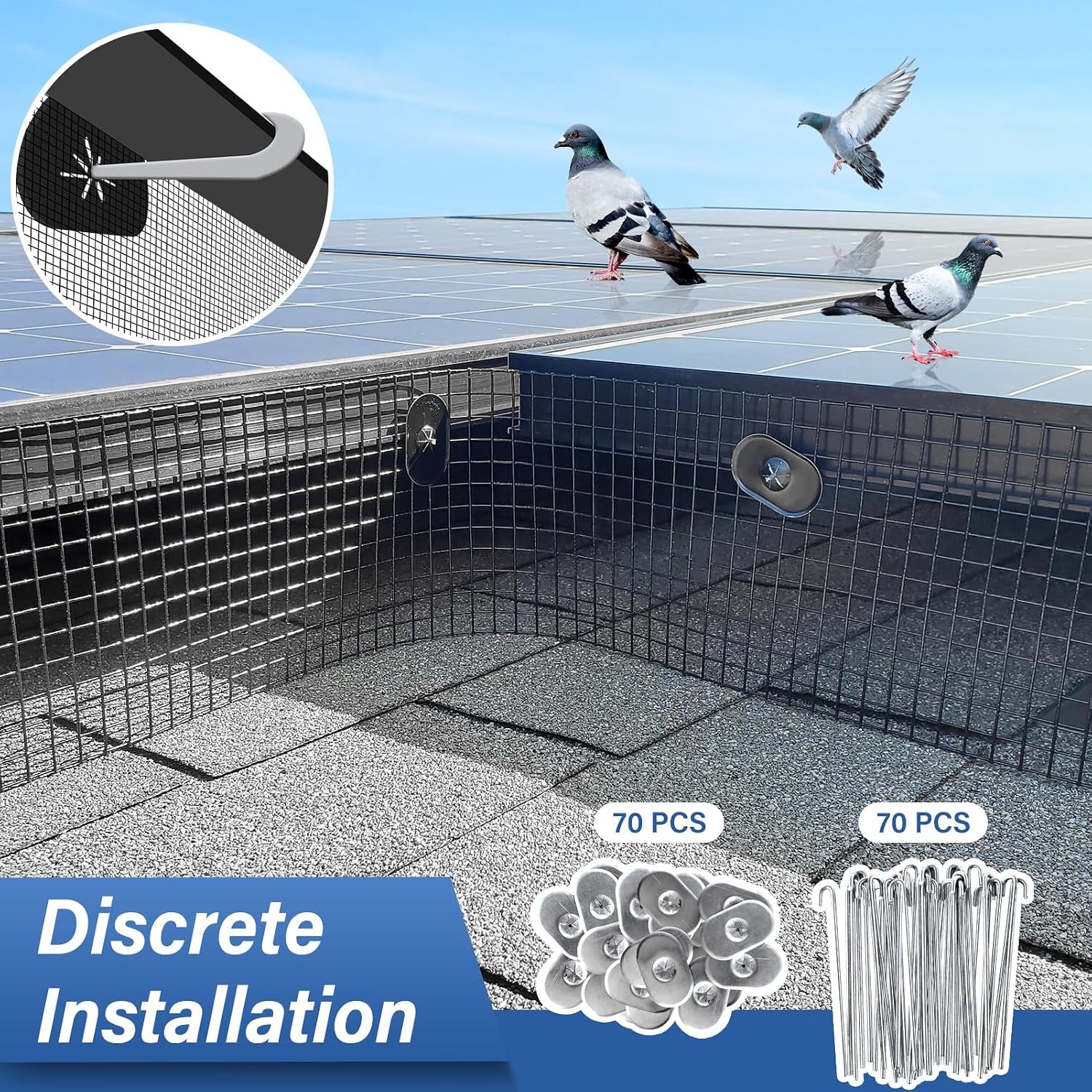 Solar Panel Critter Guard Kit with 70 Fastener Clips: image 4