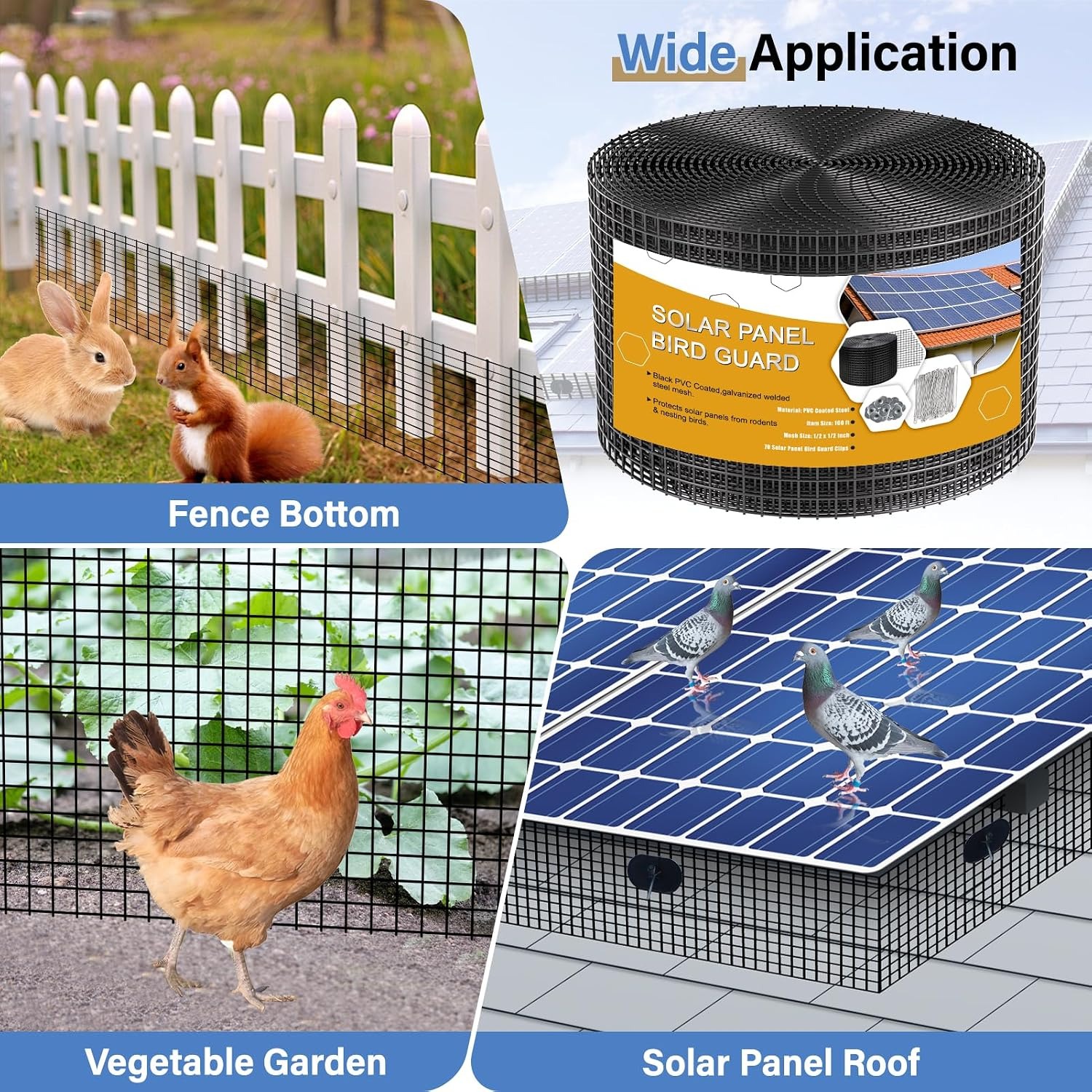 Solar Panel Critter Guard Kit with 70 Fastener Clips: image 7